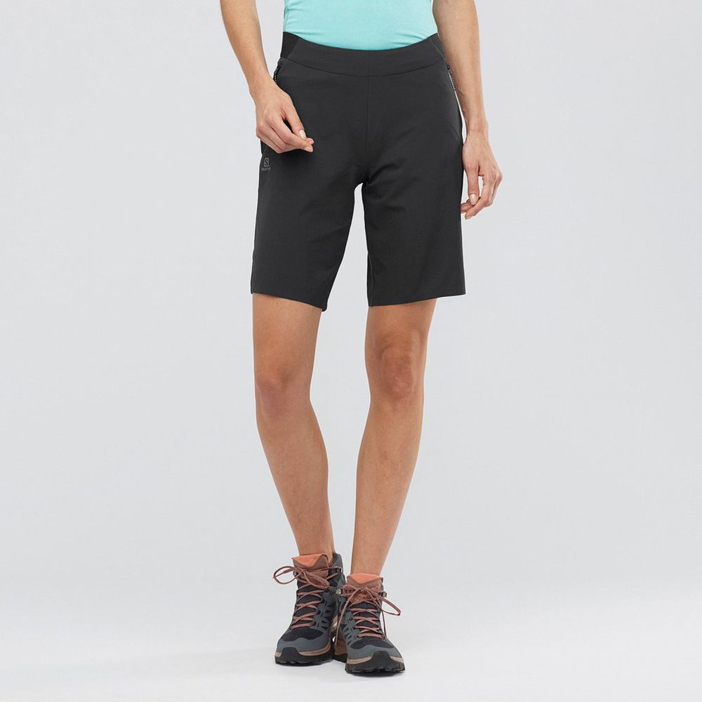 Shorts Salomon Femme Noir - Salomon WAYFARER PULL ON - France (2847-QUXBS)